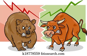 bear and bull market cartoon bear and bull market cartoon