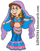 Cartoon belly dancer Cartoon belly dancer