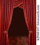 Crimson red theatre curtains Crimson red theatre curtains