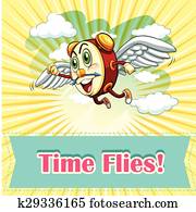 Idiom saying time flies