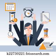 Time management businessman Time management businessman