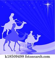 trois wisemen, silhouette