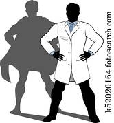 מדען, גיבור על, צללית