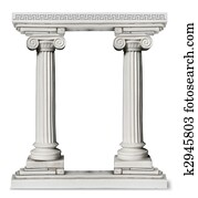 עמודים יווניים, גבול