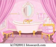 פנים, של, חדר אמבטיה, ב, הטירה