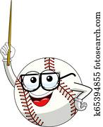 野球ボール 特徴 マスコット 漫画 ベクトル 教師 教授 隔離された クリップアート 切り張り イラスト 絵画 集 K Fotosearch