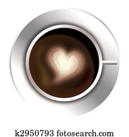 coffee cup and heart coffee cup and heart