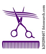 haar salon, symbol haar salon, symbol