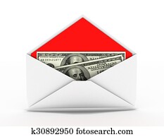 money in an envelope