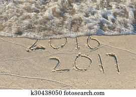 New Year 2017 on beach New Year 2017 on beach