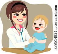 Pediatrician Examining Baby Pediatrician Examining Baby