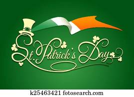 St Patricks Day Background with flag of Ireland St Patricks Day Background with flag of Ireland