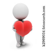 3d, קטן, people-heart