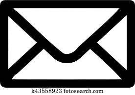 Clipart Of Letter Envelope With Address Icon K43572531 Search Clip
