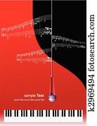 klavier, mit, mikrophon, und, druck, musik, mit, ort, für, text klavier, mit, mikrophon, und, druck, musik, mit, ort, für, text