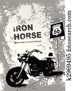 Orange gray background with motorcycle image. Vector illustration Orange gray background with motorcycle image. Vector illustration