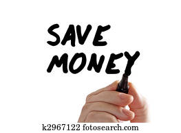 save money hand marker