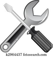 Wrench and screwdriver Wrench and screwdriver