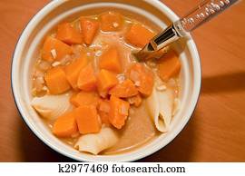 amendoim, e, squash, sopa