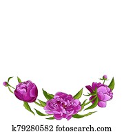 Frame with pink pionies, leaves, buds. Flower frame. Floral motif border. Idea for event invitation, greeting card, cover, postcard, poster, banner. Vector Frame with pink pionies, leaves, buds. Flower frame. Floral motif border. Idea for event invitation, greeting card, cover, postcard, poster, banner. Vector