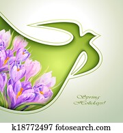 frühjahrsblumen, einladung, schablone frühjahrsblumen, einladung, schablone