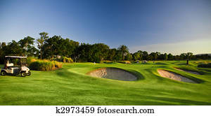 Golf Course and buggies Golf Course and buggies