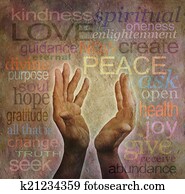 Healing words on rustic parchment Healing words on rustic parchment