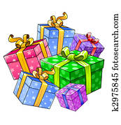 holiday gift presents isolated holiday gift presents isolated
