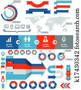 infographics, 以及, 統計, 元素