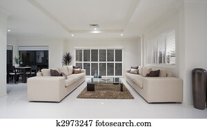 Luxury home living room interior