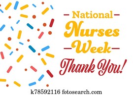 National Nurses Week. Holiday concept. Template for background, banner, card, poster with text inscription. Vector EPS10 illustration.