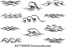 Ocean waves or sea waves