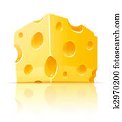 piece of yellow porous cheese food with holes piece of yellow porous cheese food with holes