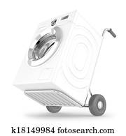 משלוח, של, מכונת כביסה