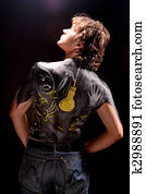 body art on man's back body art on man's back