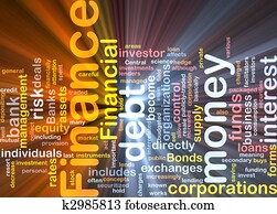 finanz, wort, wolke, glühen