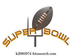 illustration of a american rugby football and goal post illustration of a american rugby football and goal post