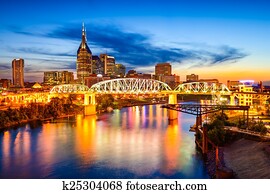 nashville, městská silueta