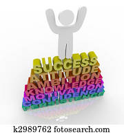 Person Celebrating Success - Atop Words Person Celebrating Success - Atop Words