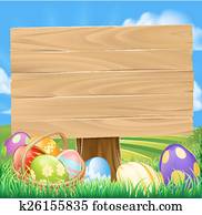 páscoa ovo caça, caricatura