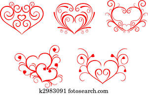 valentine, corazones