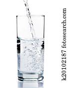 water splashing from glass isolated