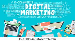 Concept for digital marketing Concept for digital marketing