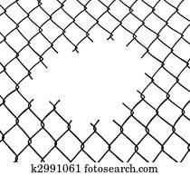Cut wire fence Cut wire fence