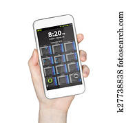 Hand with mobile phone