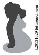 Kitten and Puppy Silhouettes Kitten and Puppy Silhouettes
