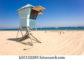 Lifeguard hut on Santa Barbara beach