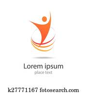 logotipo, gente, elemento