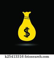 sack of money vector