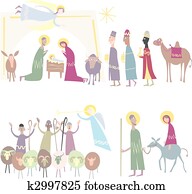 ככב, של, bethlehem., לידה